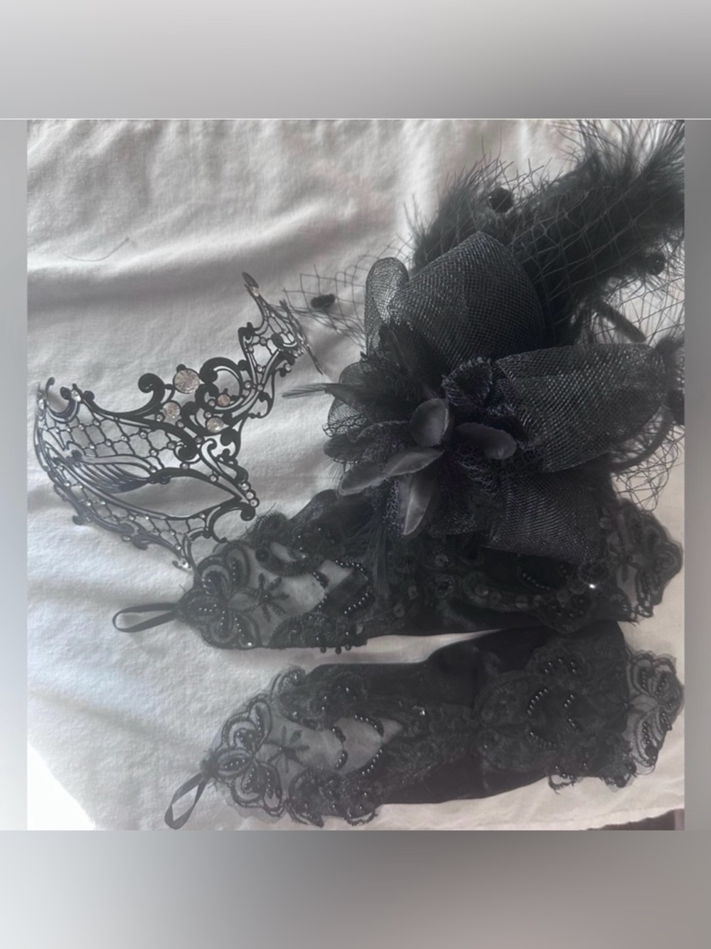 Mask Ball Black Tie Party Wear Dress up Vintage Victorian Style